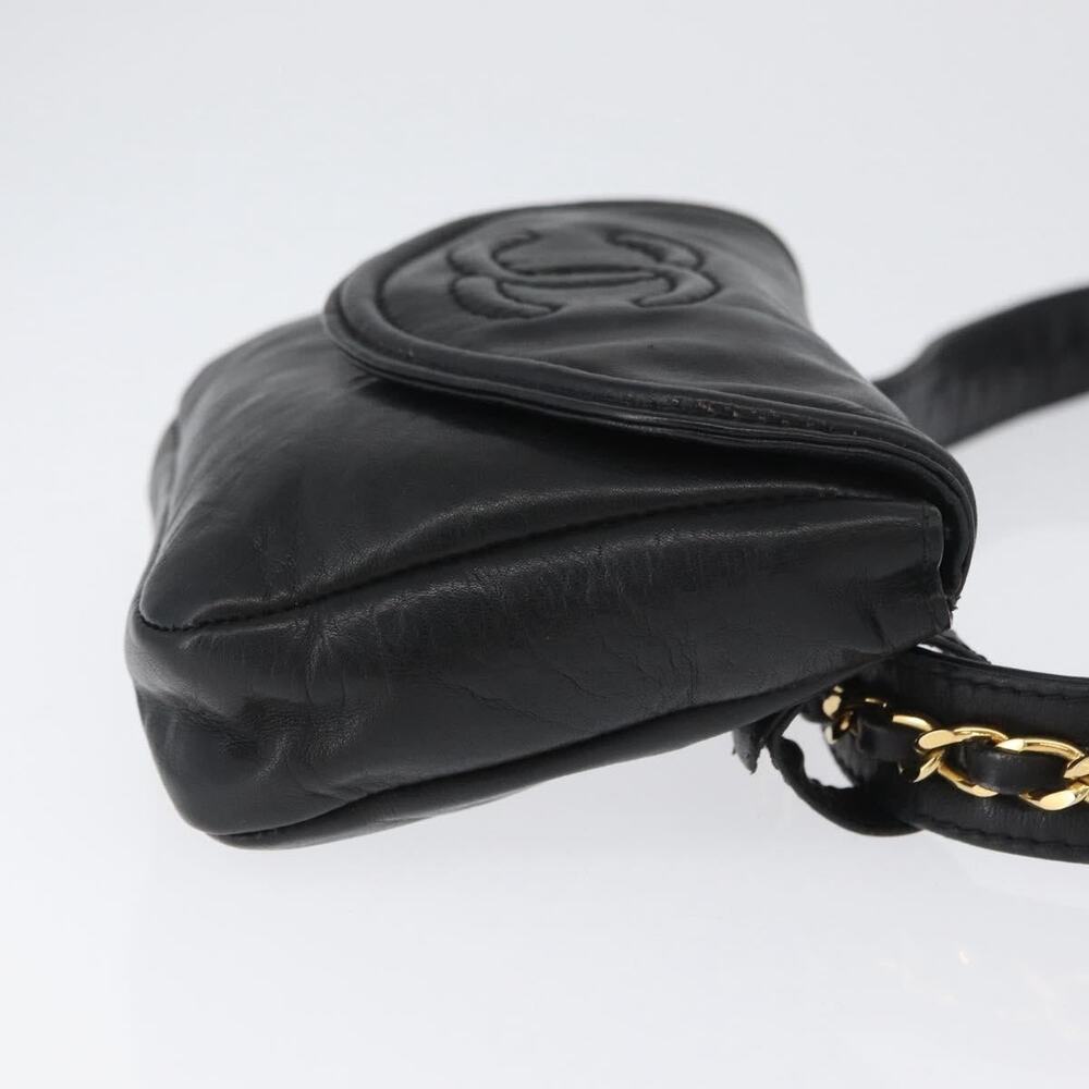 Chanel Lambskin CC Logo Chain Waist Bag Black - Picture 3 of 12